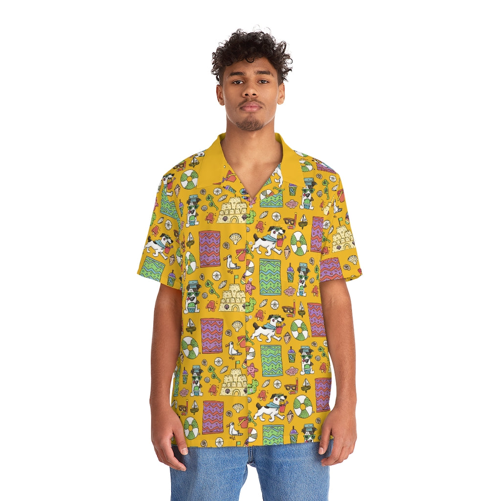 Au Plage - Hawaiian ShirtWe love the kitschy fun of a good Hawaiian shirt. They're super comfy and cooling when you're out at a pool party, going out for dinner by the seaside, and anywhereAll Over PrintsPrintifyCosmic Industries