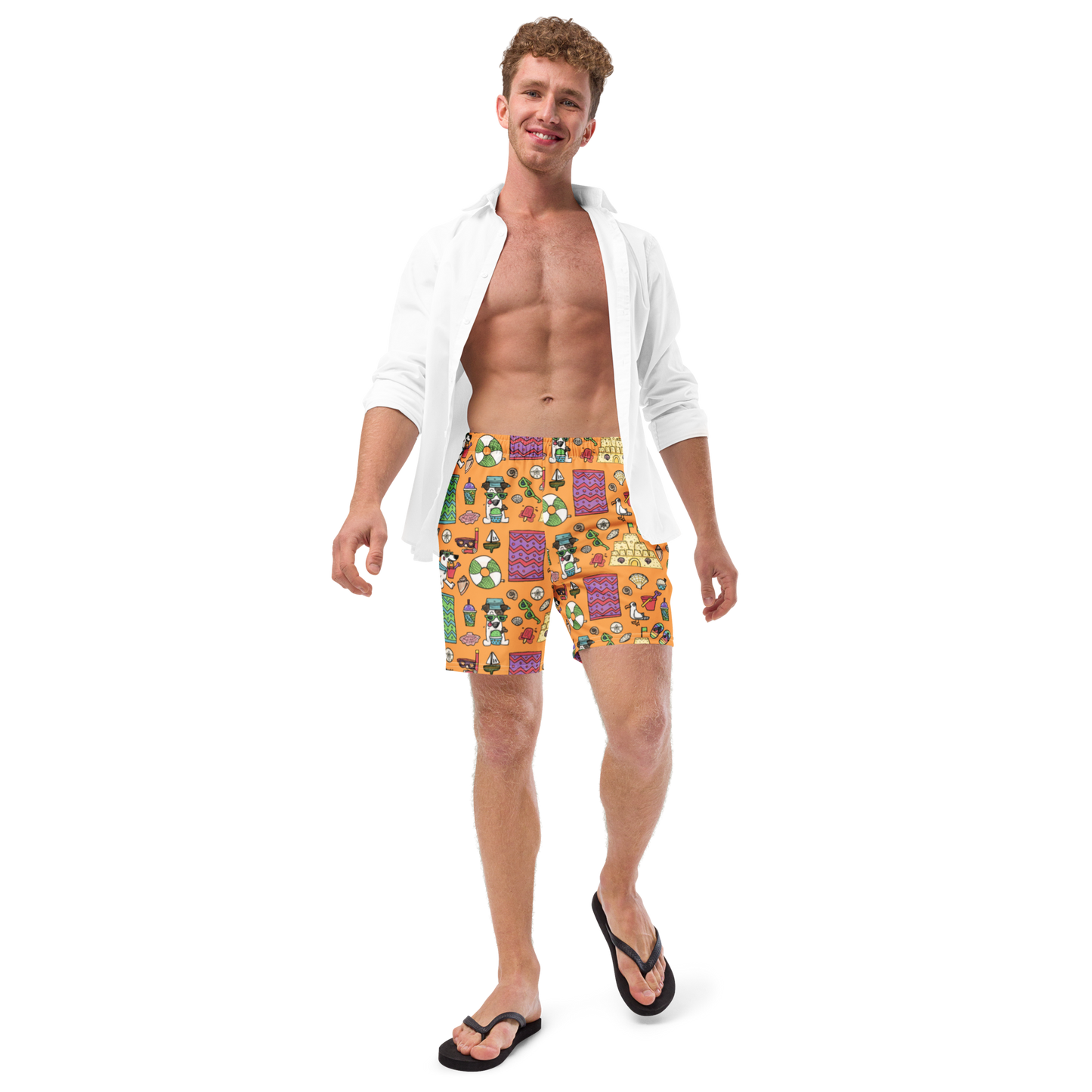 Au Plage - Swim trunksJust in case you'd rather look more cute and less sporty, we've got some swim shorts for you!
These shorts feature our friend Rita and her favorite summertime treaCosmic IndustriesCosmic Industries