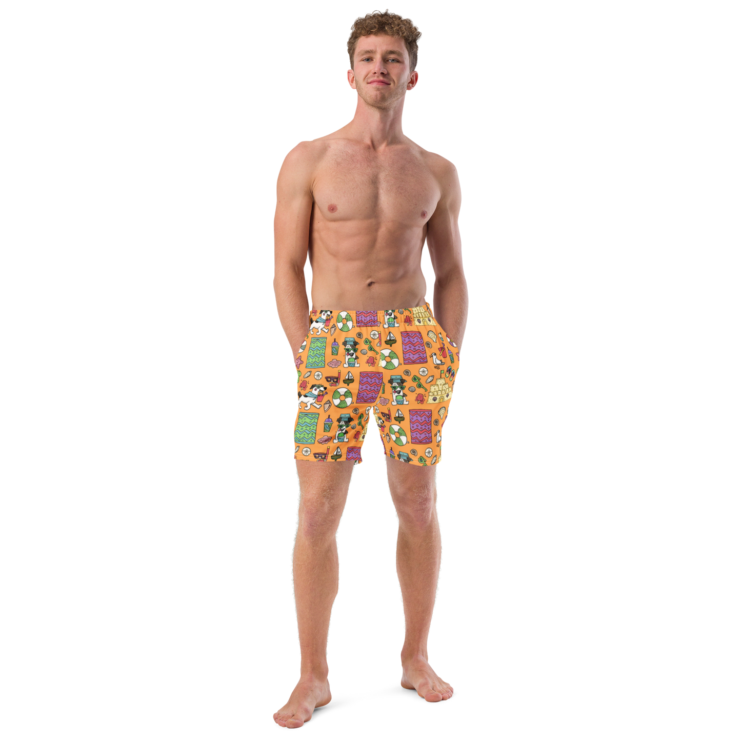 Au Plage - Swim trunksJust in case you'd rather look more cute and less sporty, we've got some swim shorts for you!
These shorts feature our friend Rita and her favorite summertime treaCosmic IndustriesCosmic Industries
