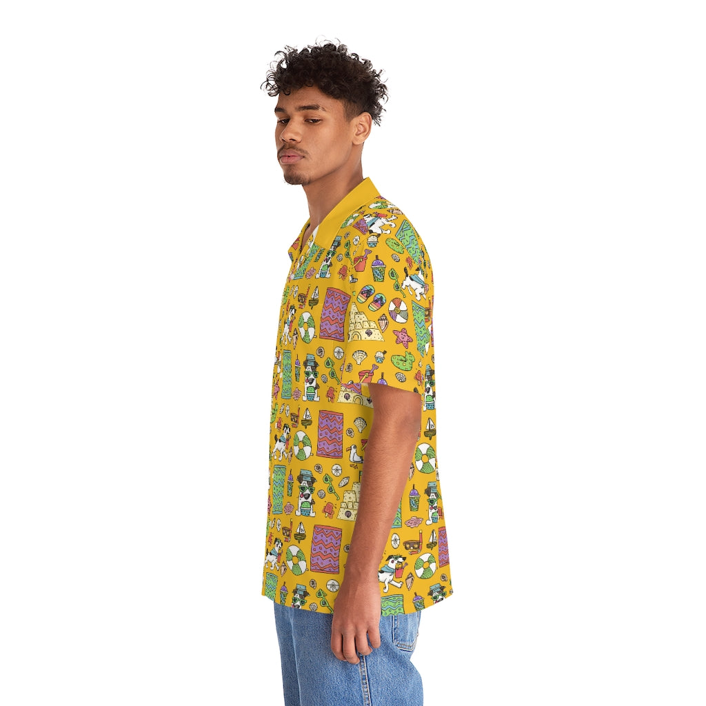 Au Plage - Hawaiian ShirtWe love the kitschy fun of a good Hawaiian shirt. They're super comfy and cooling when you're out at a pool party, going out for dinner by the seaside, and anywhereAll Over PrintsPrintifyCosmic Industries