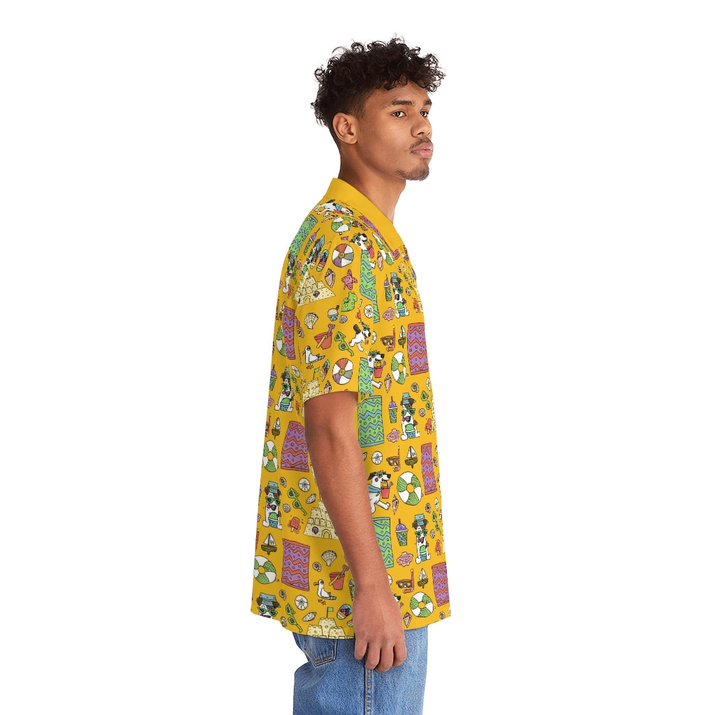 Au Plage - Hawaiian ShirtWe love the kitschy fun of a good Hawaiian shirt. They're super comfy and cooling when you're out at a pool party, going out for dinner by the seaside, and anywhereAll Over PrintsPrintifyCosmic Industries