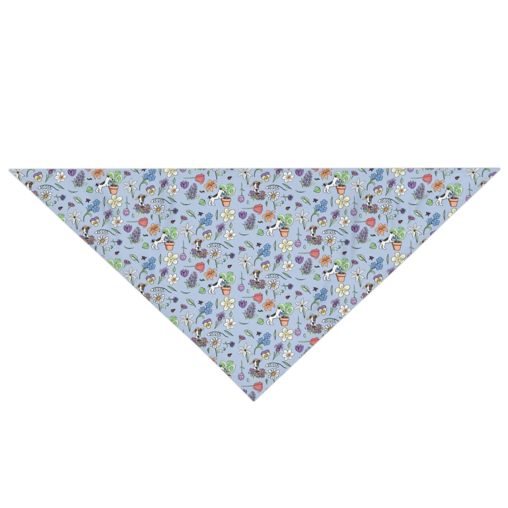 Au Jardin Bandana - BlueThe prettiest pets deserve the prettiest couture! Outfit your cool kid with a chic new bandana to match the other accessories in the Au Jardin line, decorated with PetsPrintifyCosmic Industries