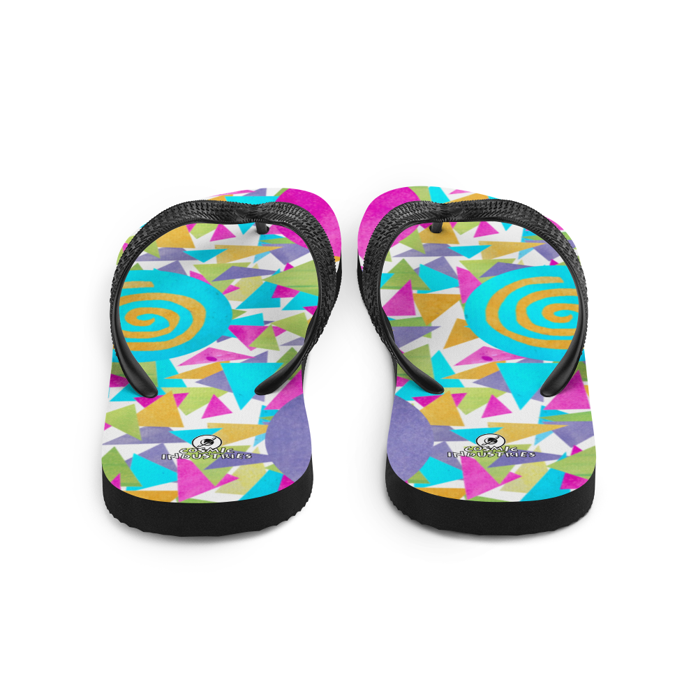 Cosmic ColorBlast - Flip flops Get ready to be blasted out of this world of style with our new Cosmic Colorblast line. These flip flops make us scream, they’re like...too much fun. They’re perfectcosmicindCosmic Industries