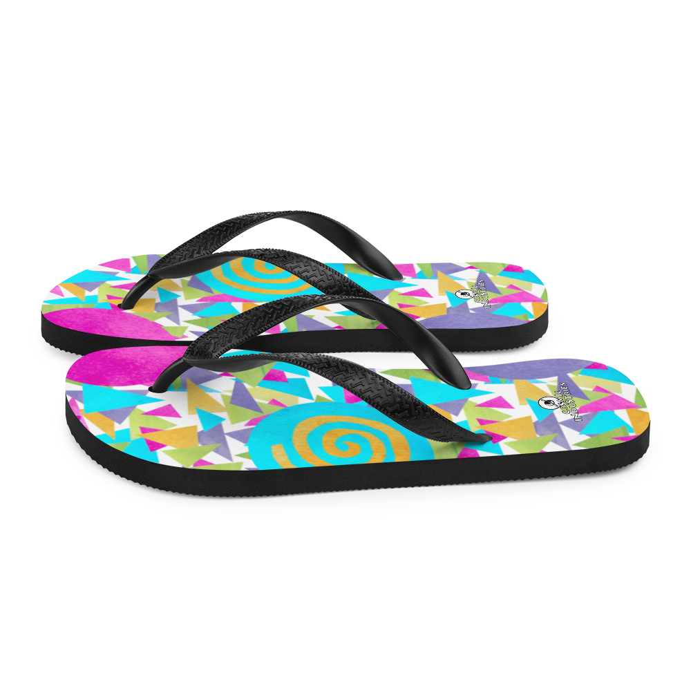 Cosmic ColorBlast - Flip flops Get ready to be blasted out of this world of style with our new Cosmic Colorblast line. These flip flops make us scream, they’re like...too much fun. They’re perfectcosmicindCosmic Industries