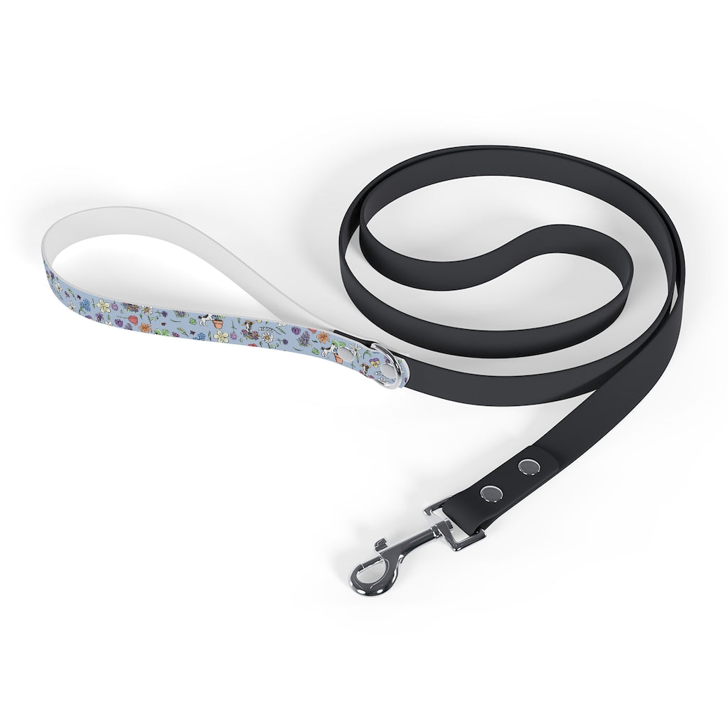 Au Jardin Leash - BlueTake your friend on a promenade with this leash that matches the Au Jardin collar and bandana.  You'll have the most chic pooch on the block!  
.: One size (69.29" ×PetsPrintifyCosmic Industries