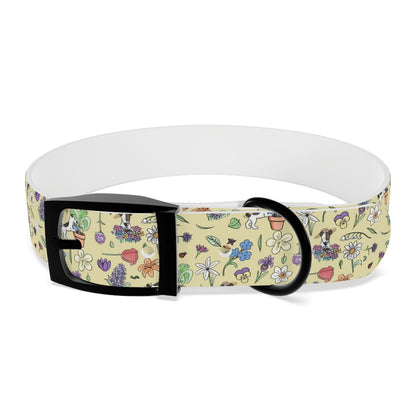 Au Jardin - Yellow CollarYour pooch will be sure to turn heads at the park with this chic, flowery print featuring our pal Rita. Or they'll just look really cute while digging up the flowersPetsPrintifyCosmic Industries