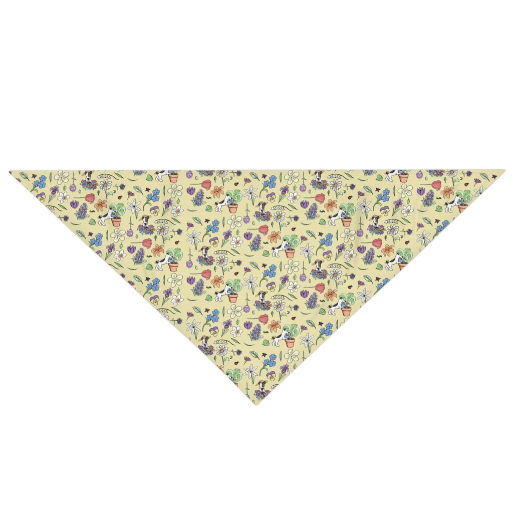 Au Jardin Bandana - YellowThe prettiest pets deserve the prettiest couture!  Outfit your cool kid with a chic new bandana to match the other accessories in the Au Jardin line, decorated with PetsPrintifyCosmic Industries