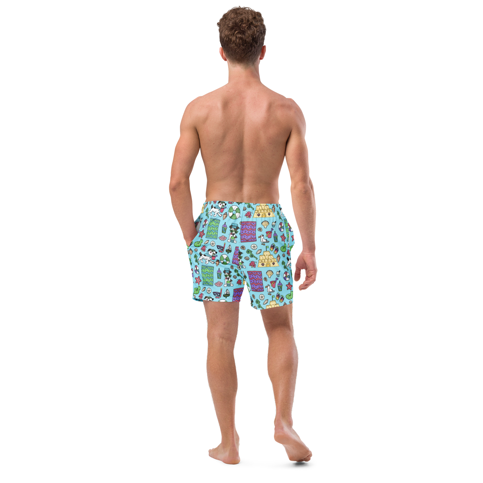 Au Plage - Swim Trunks - BlueJust in case you'd rather look more cute and less sporty, we've got some swim shorts for you! 
 These shorts feature our friend Rita and her favorite summertime treaCosmic IndustriesCosmic Industries