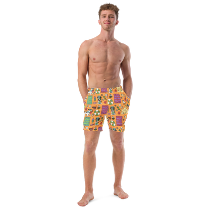 Au Plage - Swim trunksJust in case you'd rather look more cute and less sporty, we've got some swim shorts for you! 
 These shorts feature our friend Rita and her favorite summertime treaCosmic IndustriesCosmic Industries