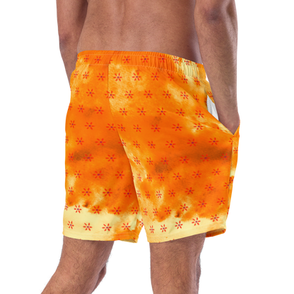 Petit Chien - Orange Fleures Swim Shorts