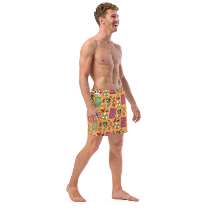 Au Plage - Swim trunksJust in case you'd rather look more cute and less sporty, we've got some swim shorts for you! 
 These shorts feature our friend Rita and her favorite summertime treaCosmic IndustriesCosmic Industries