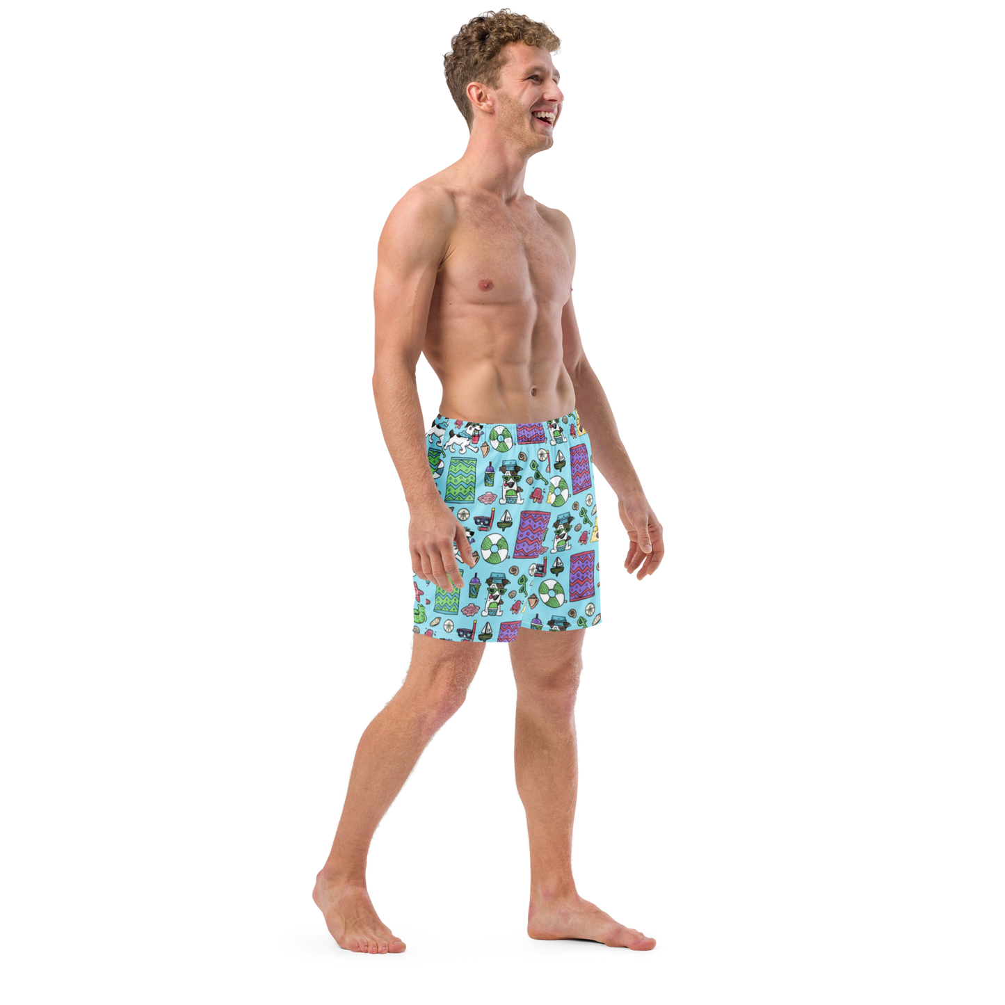 Au Plage - Swim Trunks - BlueJust in case you'd rather look more cute and less sporty, we've got some swim shorts for you! 
 These shorts feature our friend Rita and her favorite summertime treaCosmic IndustriesCosmic Industries