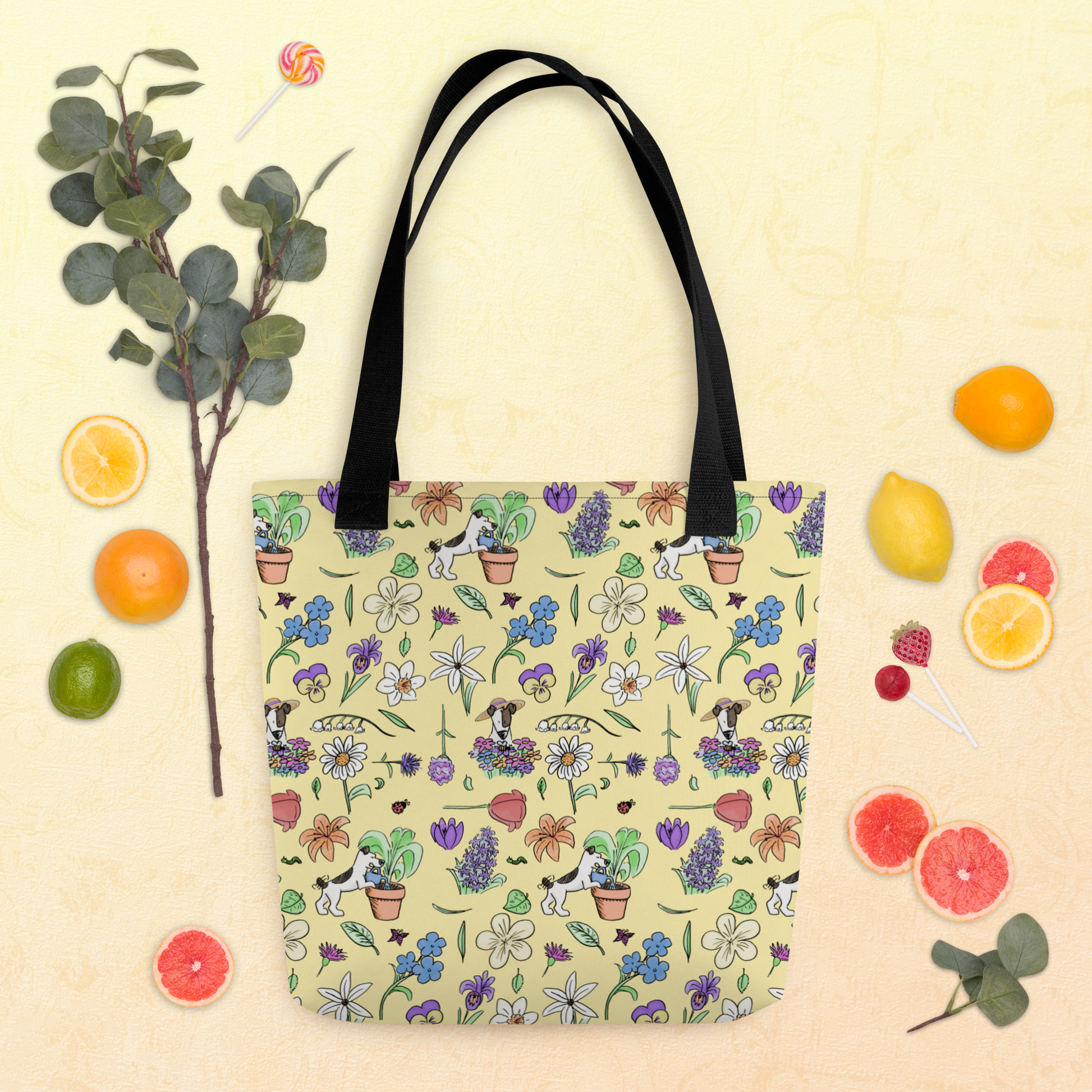 Au Jardin - Tote BagSpring is back and so are farmer's markets! Take this pretty bag with you to carry your own freshly cut flowers. Hopefully from the market and not from like...furtivCosmic IndustriesCosmic Industries