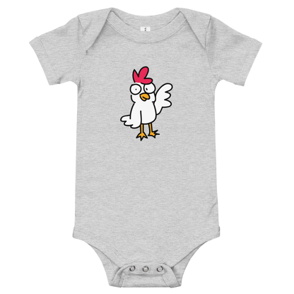 Chicken OnesieGuess what? Chicken onesie. Guess why? Cause he's super cool. LOL! Here's a onesie just for the kids of cool kids.

• 100% ring-spun combed cotton
• Heather colors aCosmic IndustriesCosmic Industries