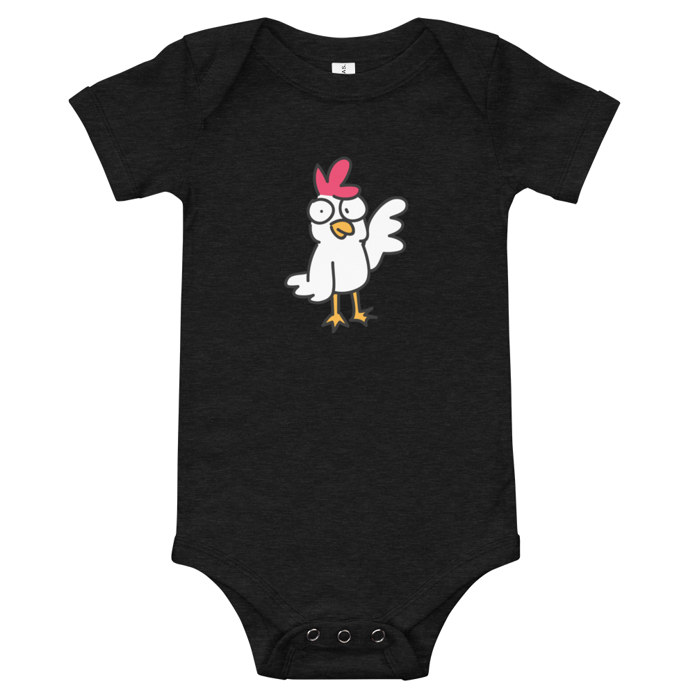 Chicken OnesieGuess what? Chicken onesie. Guess why? Cause he's super cool. LOL! Here's a onesie just for the kids of cool kids.

• 100% ring-spun combed cotton
• Heather colors aCosmic IndustriesCosmic Industries