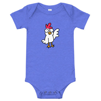 Chicken OnesieGuess what? Chicken onesie. Guess why? Cause he's super cool. LOL! Here's a onesie just for the kids of cool kids.

• 100% ring-spun combed cotton
• Heather colors aCosmic IndustriesCosmic Industries