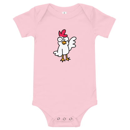 Chicken OnesieGuess what? Chicken onesie. Guess why? Cause he's super cool. LOL! Here's a onesie just for the kids of cool kids.

• 100% ring-spun combed cotton
• Heather colors aCosmic IndustriesCosmic Industries