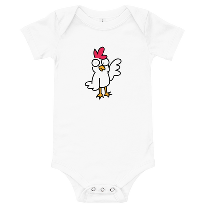 Chicken OnesieGuess what? Chicken onesie. Guess why? Cause he's super cool. LOL! Here's a onesie just for the kids of cool kids.

• 100% ring-spun combed cotton
• Heather colors aCosmic IndustriesCosmic Industries