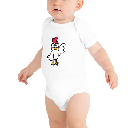 Chicken OnesieGuess what? Chicken onesie. Guess why? Cause he's super cool. LOL! Here's a onesie just for the kids of cool kids.

• 100% ring-spun combed cotton
• Heather colors aCosmic IndustriesCosmic Industries