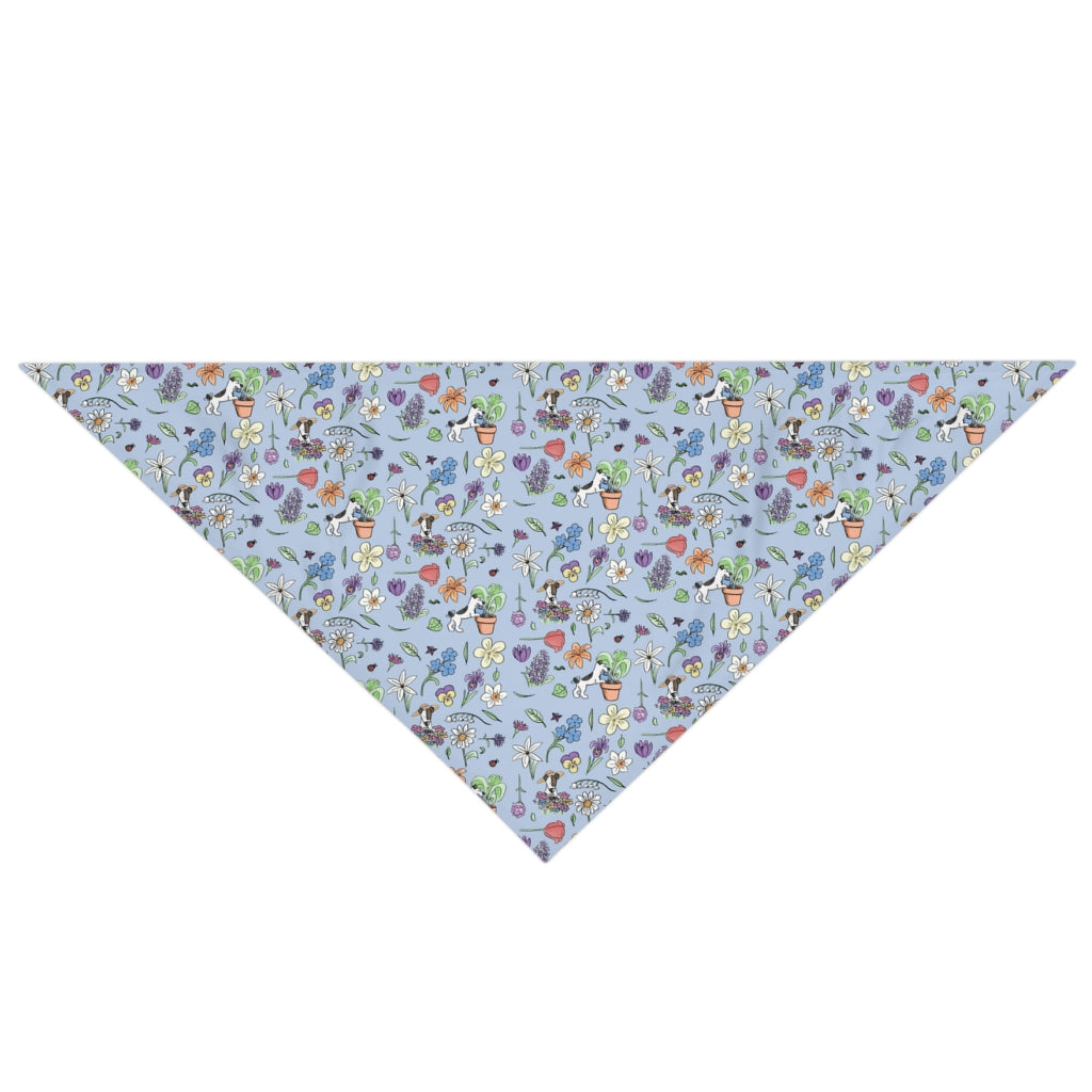 Au Jardin Bandana - BlueThe prettiest pets deserve the prettiest couture!  Outfit your cool kid with a chic new bandana to match the other accessories in the Au Jardin line, decorated with PetsPrintifyCosmic Industries