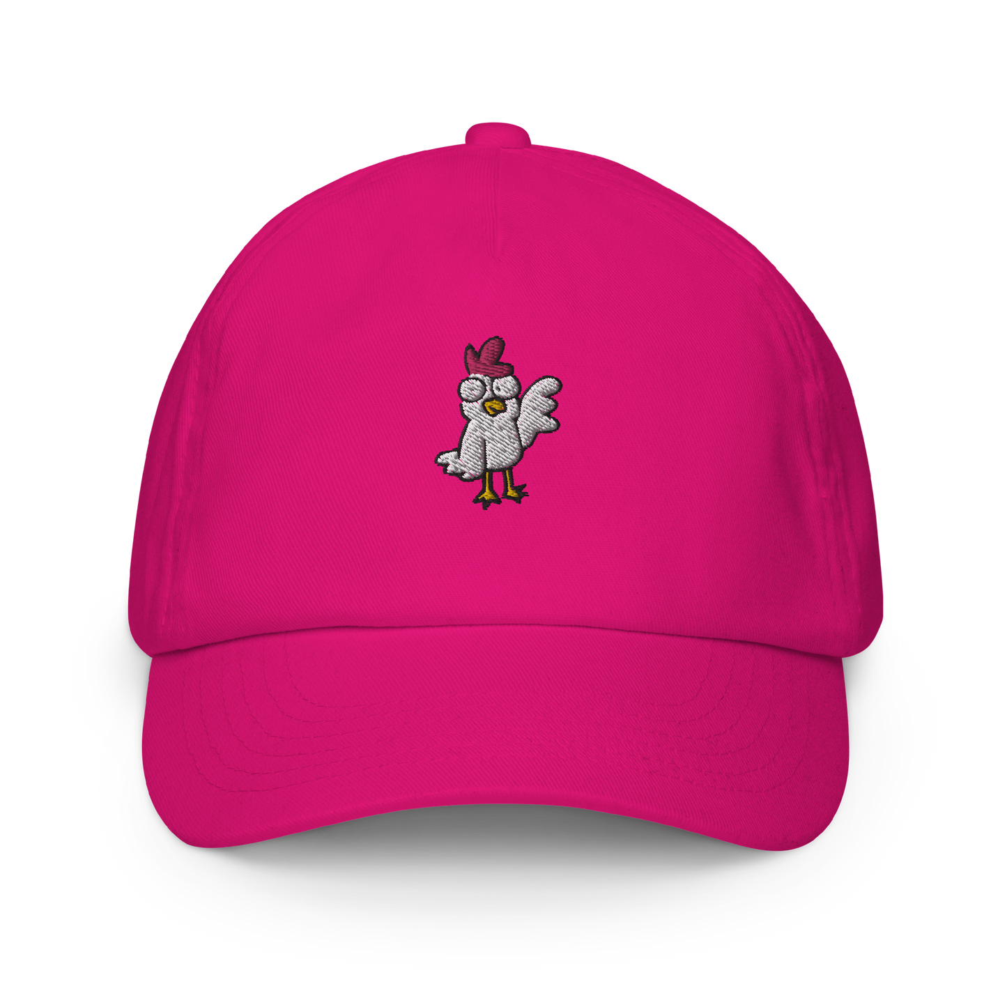 Kid's Baseball HatOutfit your favorite little chicken with a cute hat to match! Cool kids will love this baseball cap with our friend Bock on the front, and the Cosmic logo on the bacCosmic IndustriesCosmic Industries