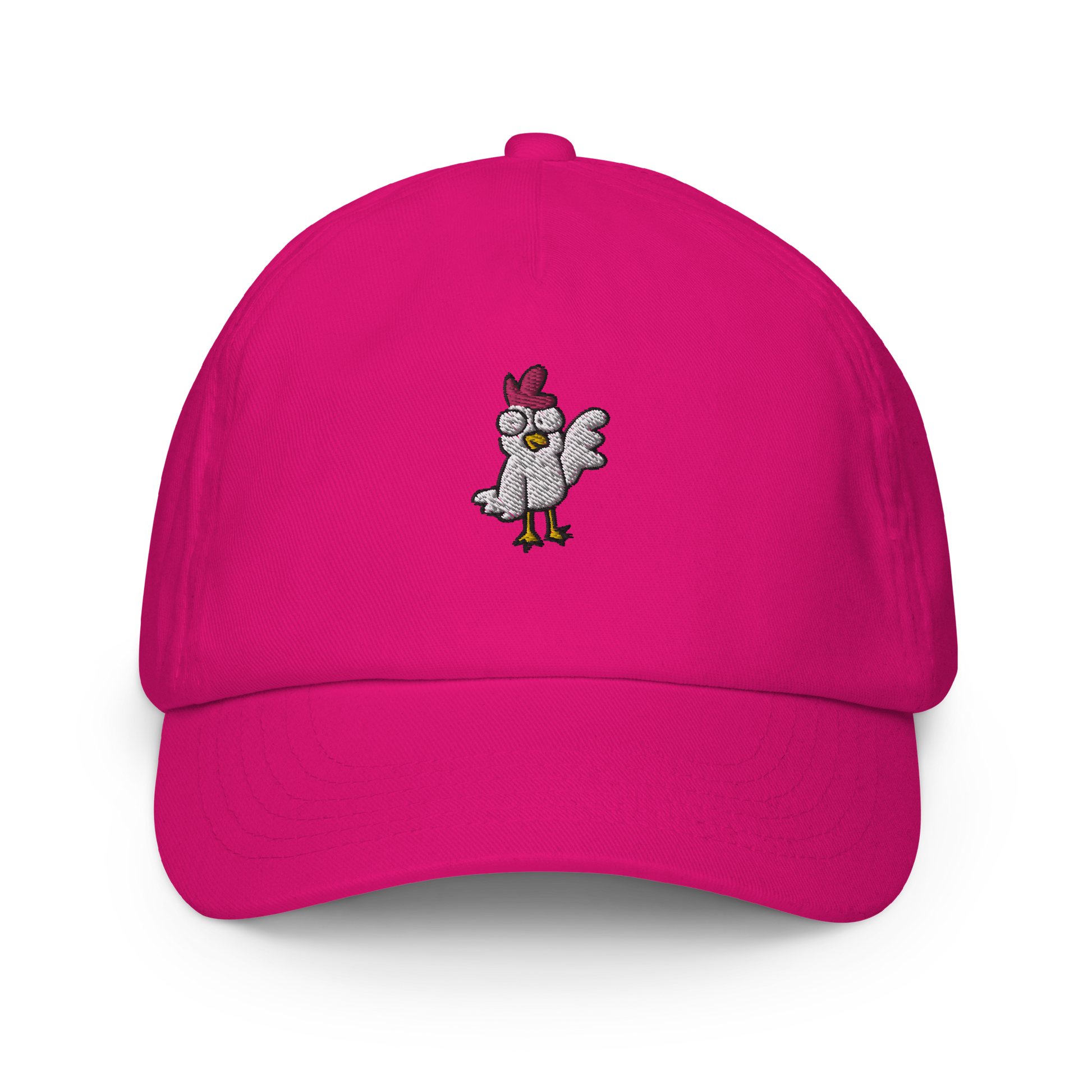 Kid's Baseball HatOutfit your favorite little chicken with a cute hat to match! Cool kids will love this baseball cap with our friend Bock on the front, and the Cosmic logo on the bacCosmic IndustriesCosmic Industries