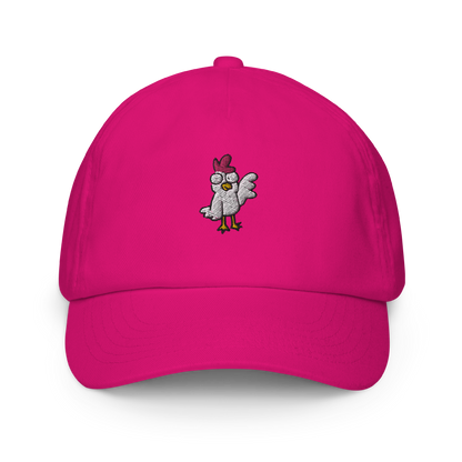 Kid's Baseball HatOutfit your favorite little chicken with a cute hat to match! Cool kids will love this baseball cap with our friend Bock on the front, and the Cosmic logo on the bacCosmic IndustriesCosmic Industries