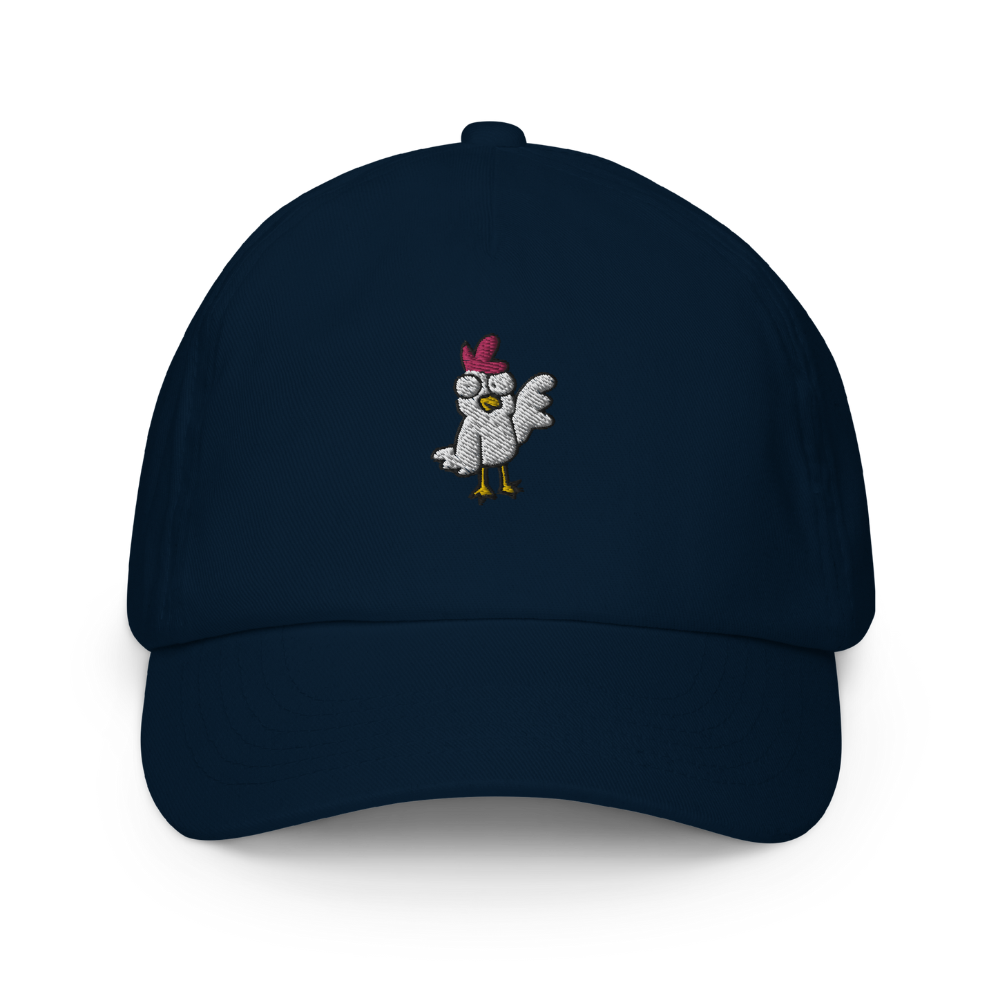 Kid's Baseball HatOutfit your favorite little chicken with a cute hat to match! Cool kids will love this baseball cap with our friend Bock on the front, and the Cosmic logo on the bacCosmic IndustriesCosmic Industries