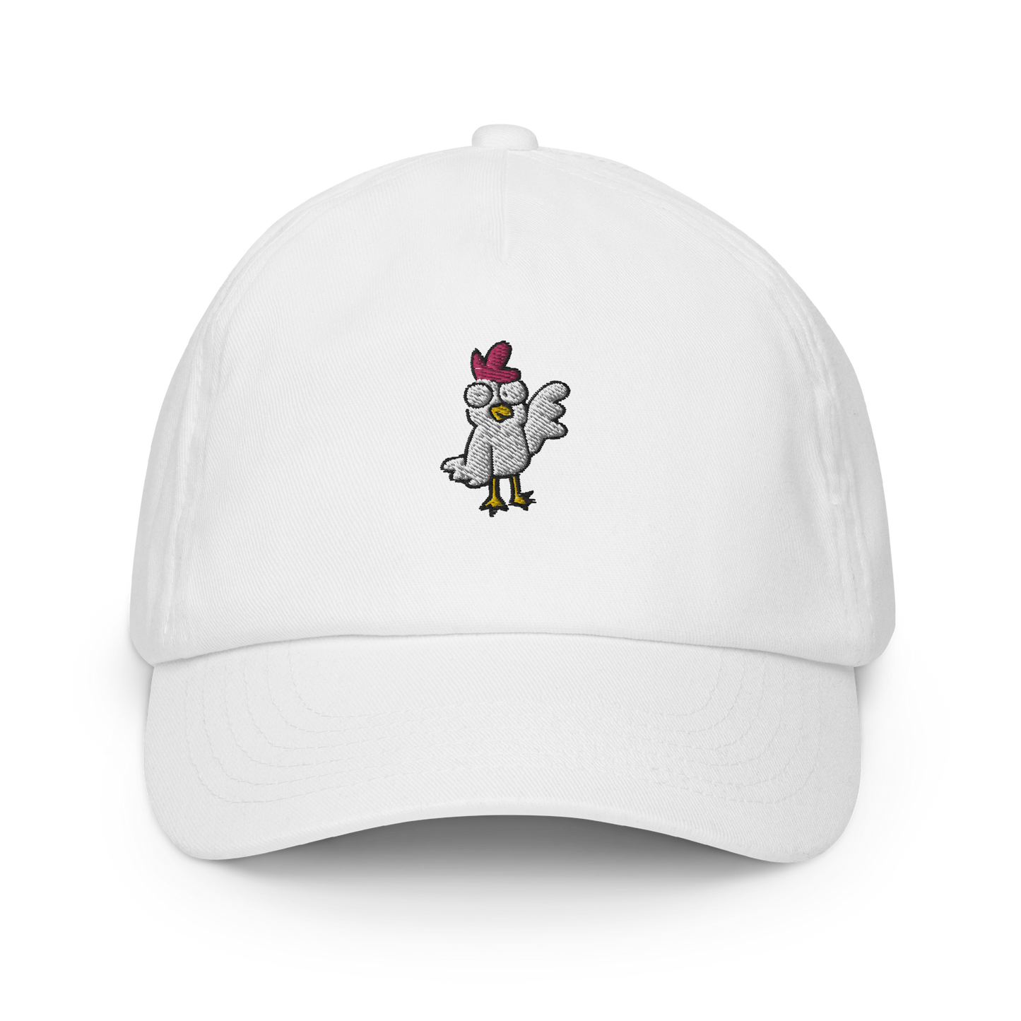 Kid's Baseball HatOutfit your favorite little chicken with a cute hat to match! Cool kids will love this baseball cap with our friend Bock on the front, and the Cosmic logo on the bacCosmic IndustriesCosmic Industries