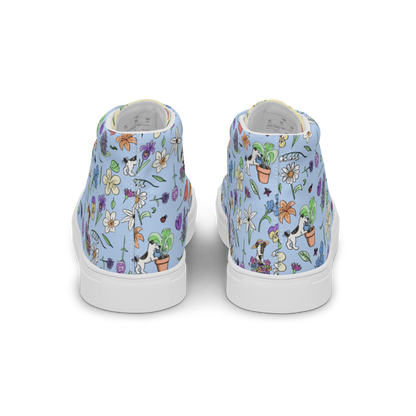 Au Jardin - Men's TenniesPut some spring into your step with these cute hightops featuring Rita and all of the jolies fleures in the garden. Size guide

 
US MEN
UK
EUROPE
FOOT LENGTH


5 (icosmicindCosmic Industries