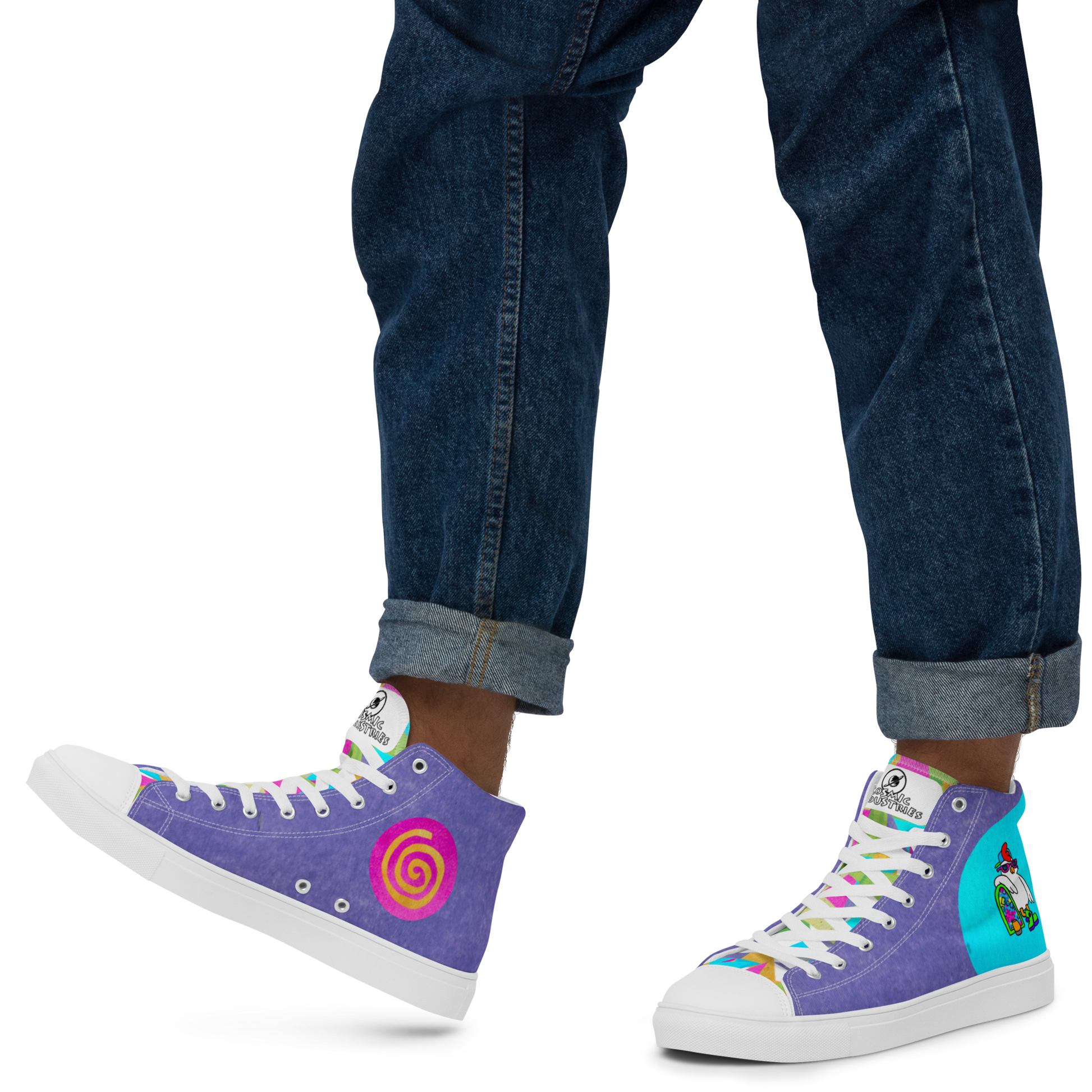 Cosmic ColorBlast - Men's TenniesWe know chickens can’t fly without hoverboards, but you’ll be looking pretty fly with these new tennies. They come in a few different styles, so if you can’t choose,cosmicindCosmic Industries