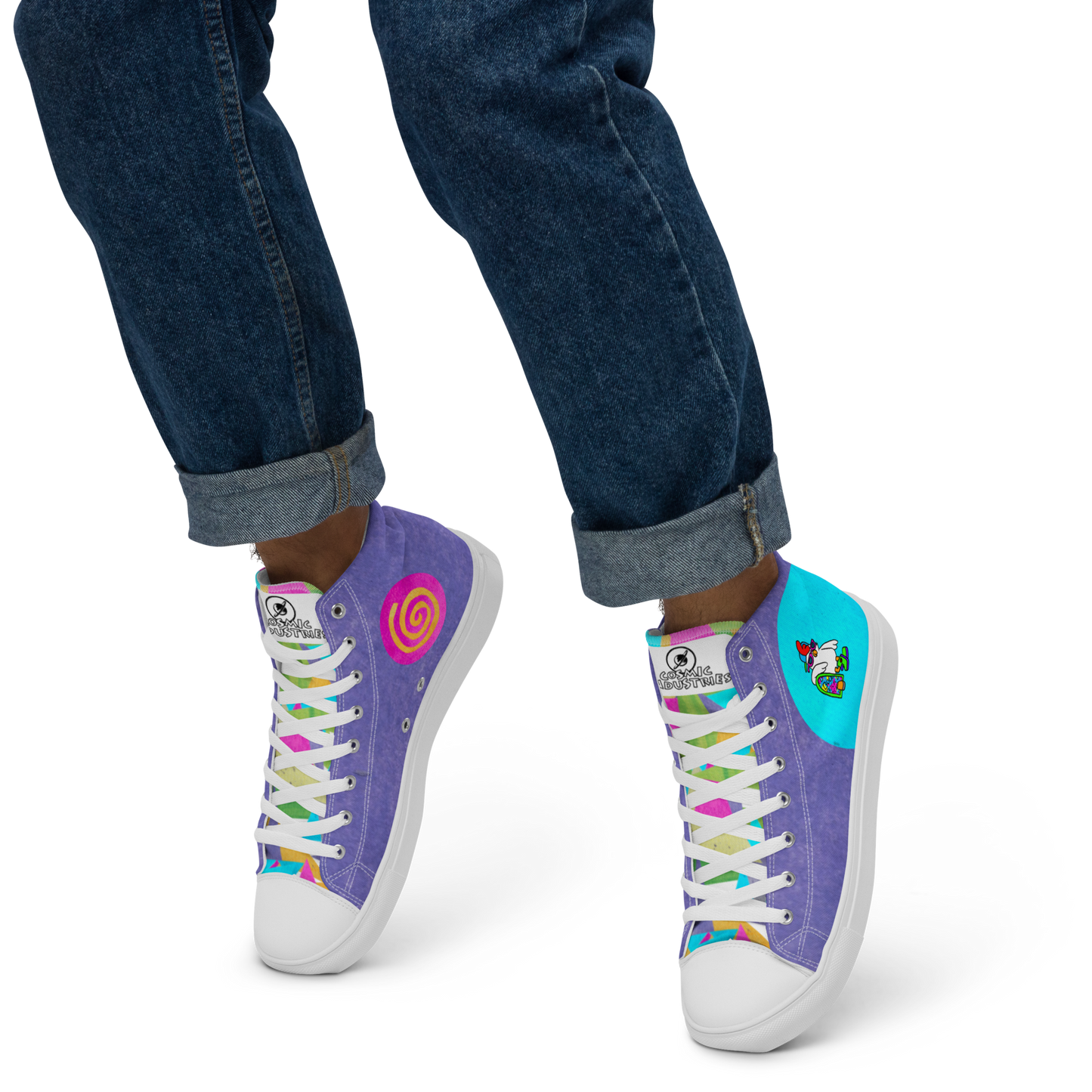 Cosmic ColorBlast - Men's TenniesWe know chickens can’t fly without hoverboards, but you’ll be looking pretty fly with these new tennies. They come in a few different styles, so if you can’t choose,cosmicindCosmic Industries