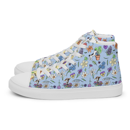 Au Jardin - Men's TenniesPut some spring into your step with these cute hightops featuring Rita and all of the jolies fleures in the garden. Size guide

 
US MEN
UK
EUROPE
FOOT LENGTH


5 (icosmicindCosmic Industries