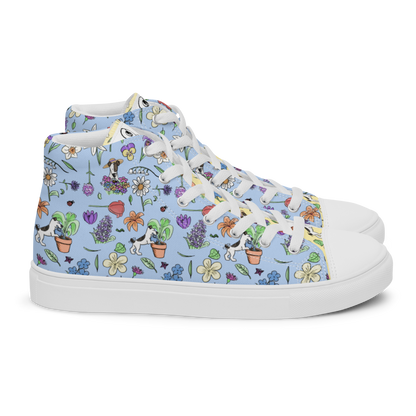 Au Jardin - Men's TenniesPut some spring into your step with these cute hightops featuring Rita and all of the jolies fleures in the garden. Size guide

 
US MEN
UK
EUROPE
FOOT LENGTH


5 (icosmicindCosmic Industries