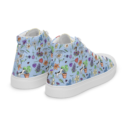 Au Jardin - Men's TenniesPut some spring into your step with these cute hightops featuring Rita and all of the jolies fleures in the garden. Size guide

 
US MEN
UK
EUROPE
FOOT LENGTH


5 (icosmicindCosmic Industries