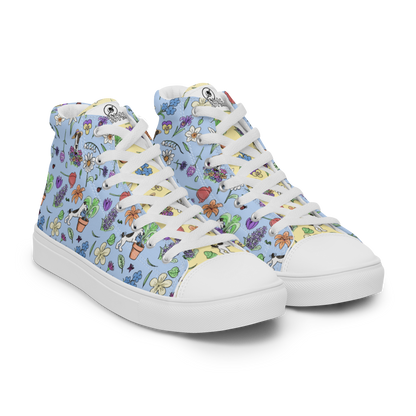 Au Jardin - Men's TenniesPut some spring into your step with these cute hightops featuring Rita and all of the jolies fleures in the garden. Size guide

 
US MEN
UK
EUROPE
FOOT LENGTH


5 (icosmicindCosmic Industries