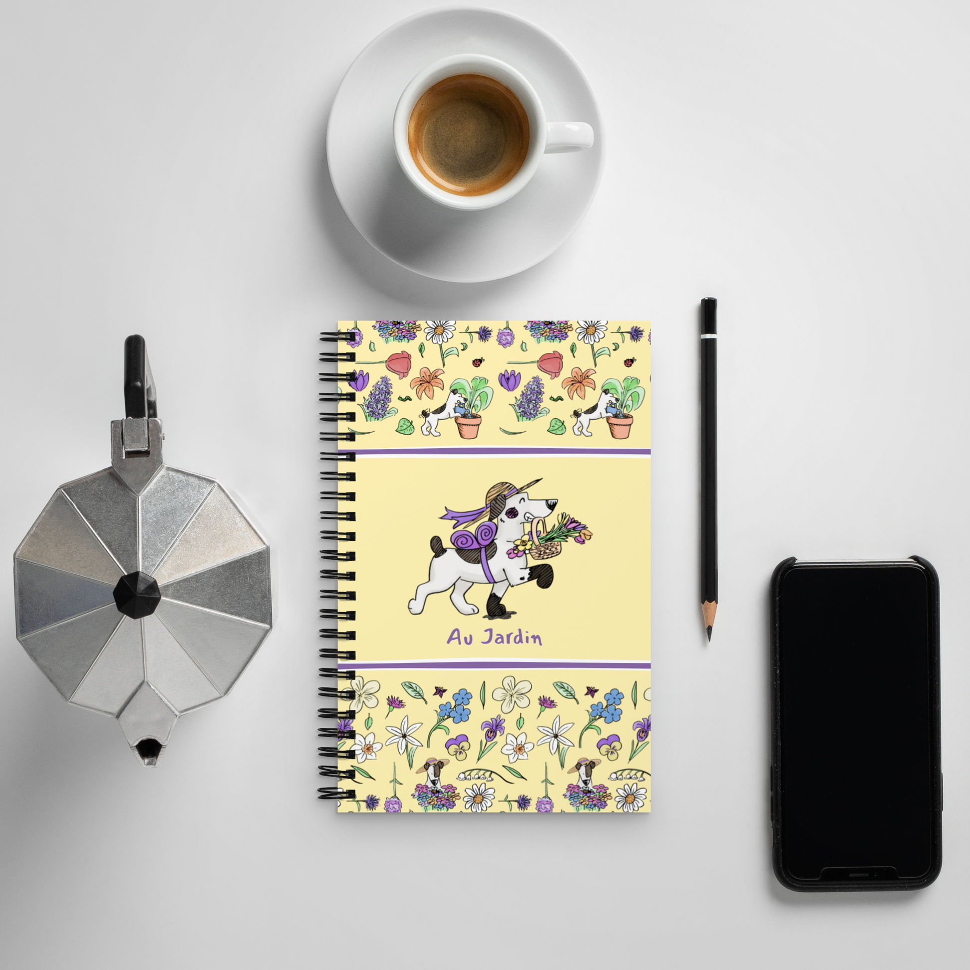 Au Jardin NotebookStart your spring cleaning organization and garden plans with a new notebook featuring Rita and all of the pretty flowers from her garden. Our favorite feature is thOfficecosmicindCosmic Industries