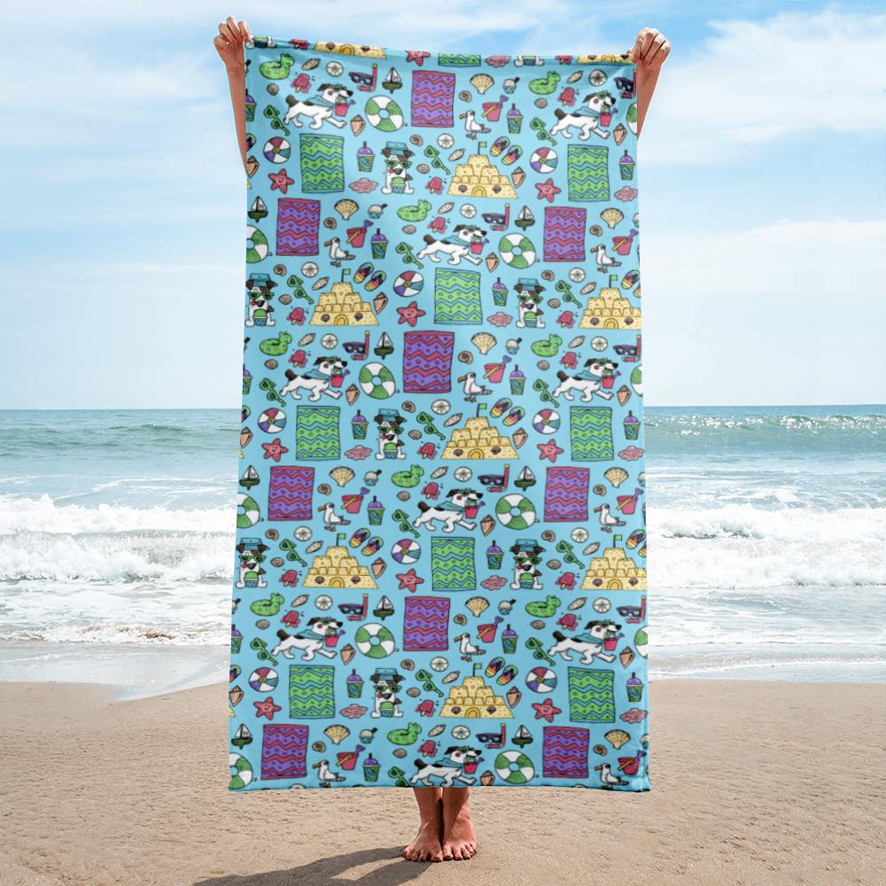 Au Plage - Beach Towel BlueWe love a fun beach towel, it's part of bringing your unique style to the pool party or beach! It's big and vibrant, perfect for staking your place on the beach or aCosmic IndustriesCosmic Industries