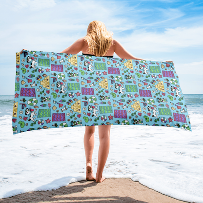 Au Plage - Beach Towel BlueWe love a fun beach towel, it's part of bringing your unique style to the pool party or beach! It's big and vibrant, perfect for staking your place on the beach or aCosmic IndustriesCosmic Industries