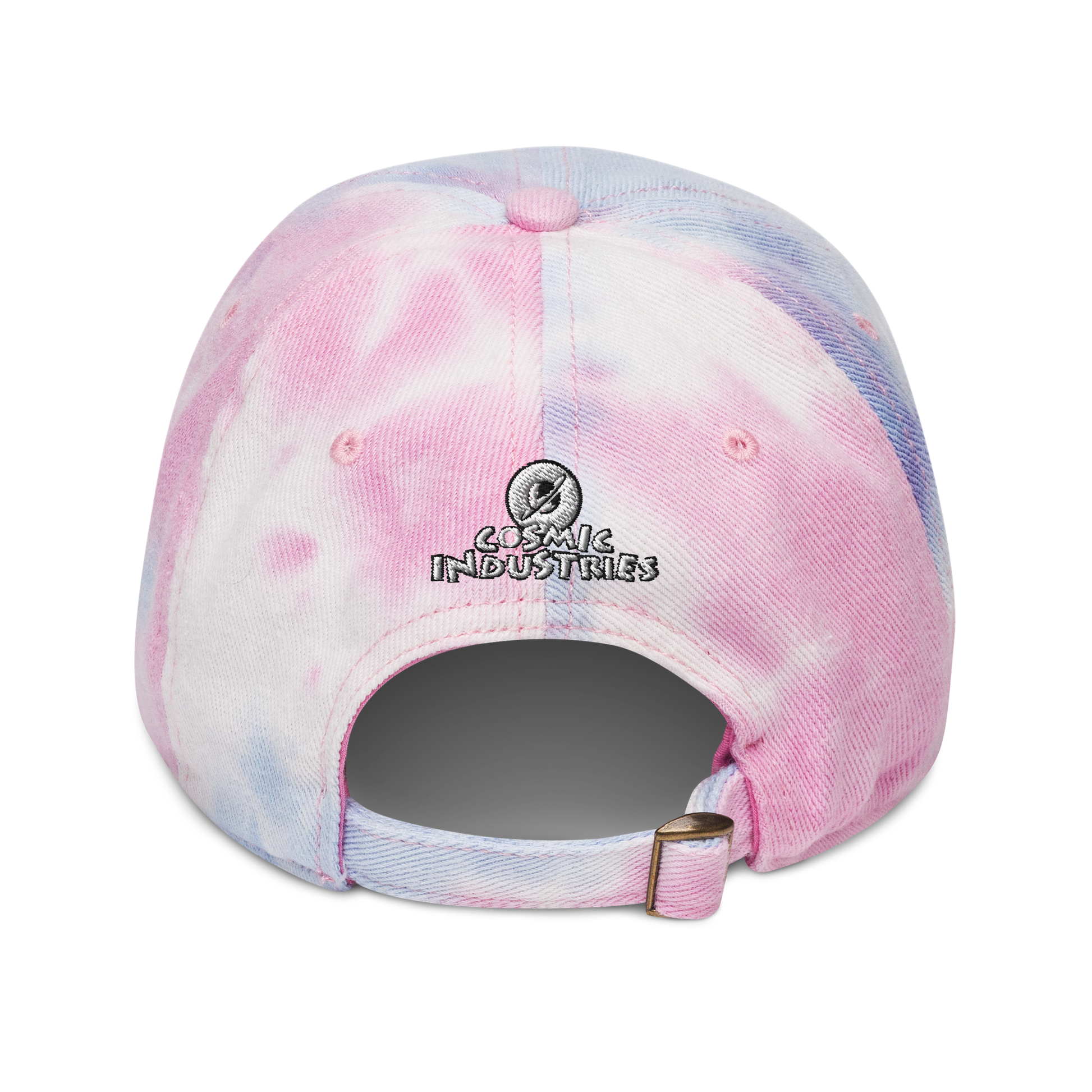 Cosmic Tie Dye Baseball HatBring some funky fun to your vibe with this cosmic tie dye baseball hat. The coolest hoverboarder in the verse is embroidered on the front along with the Cosmic logoCosmic IndustriesCosmic Industries