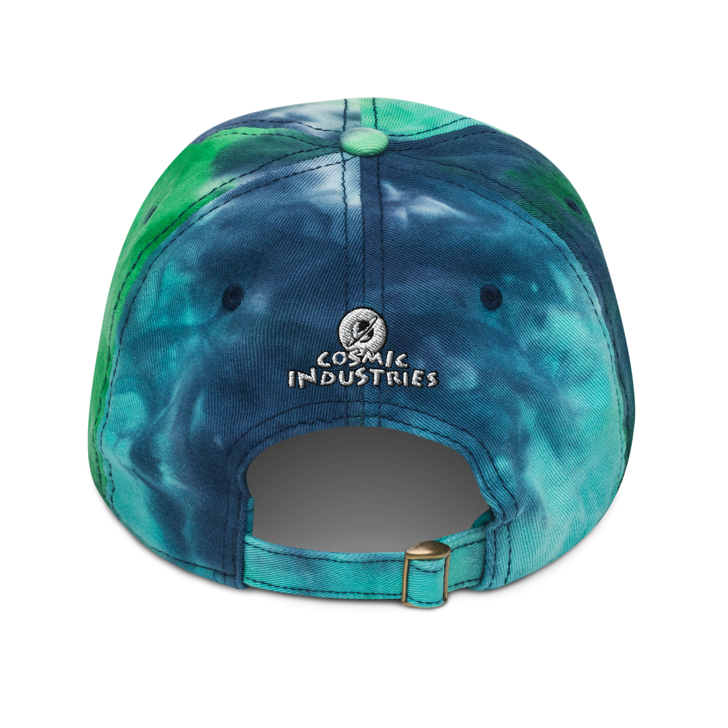 Cosmic Tie Dye Baseball HatBring some funky fun to your vibe with this cosmic tie dye baseball hat. The coolest hoverboarder in the verse is embroidered on the front along with the Cosmic logoCosmic IndustriesCosmic Industries