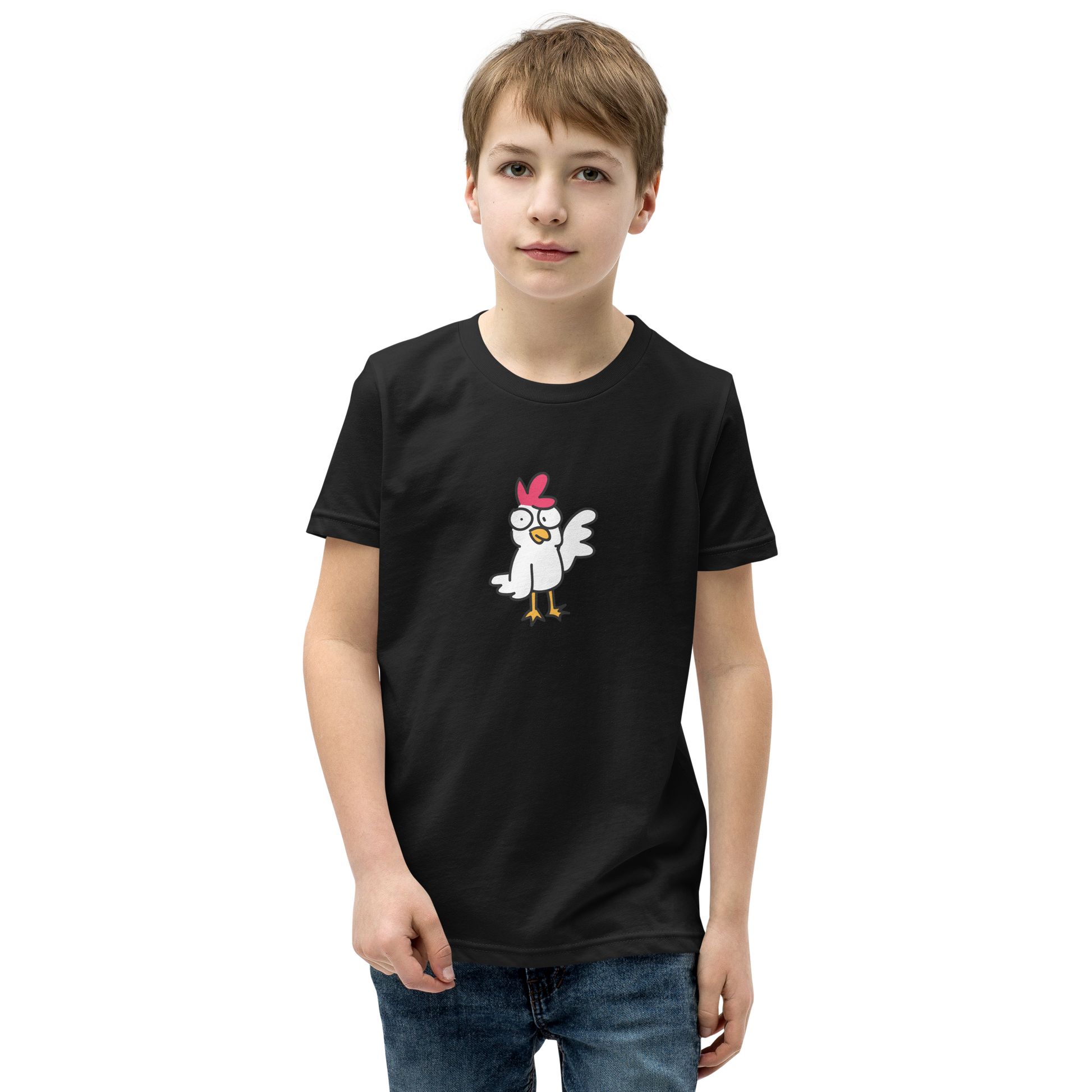 Kid's Chicken TeeGuess what? Chicken shirt. Guess why? Cause he's super cool. LOL! Here's a shirt just for the kids of cool kids. It's a comfy Bella and Canvas tee made of 100% cottoCosmic IndustriesCosmic Industries